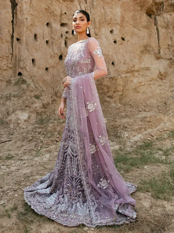 Epoque Dawn of Love Lavender Raw Silk – view 1 – Poshaq