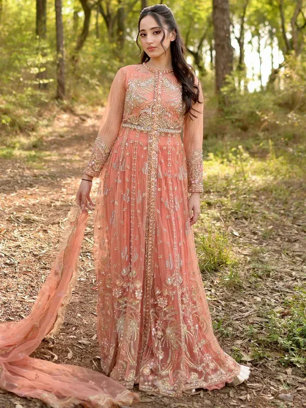 Epoque Avanti Wedding Formals Pink Raw Silk – view 1 – Poshaq