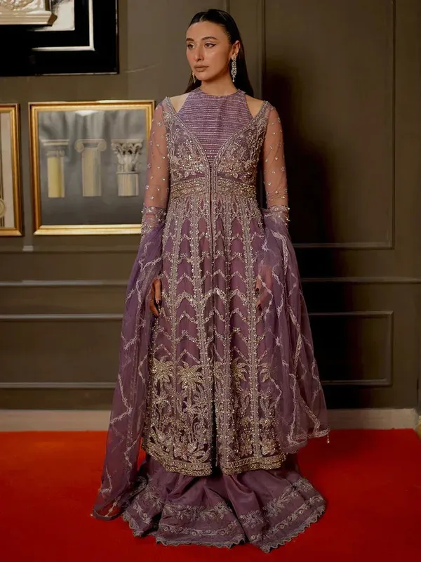Epoque Avanti Wedding Formals Plum Raw Silk – view 1 – Poshaq