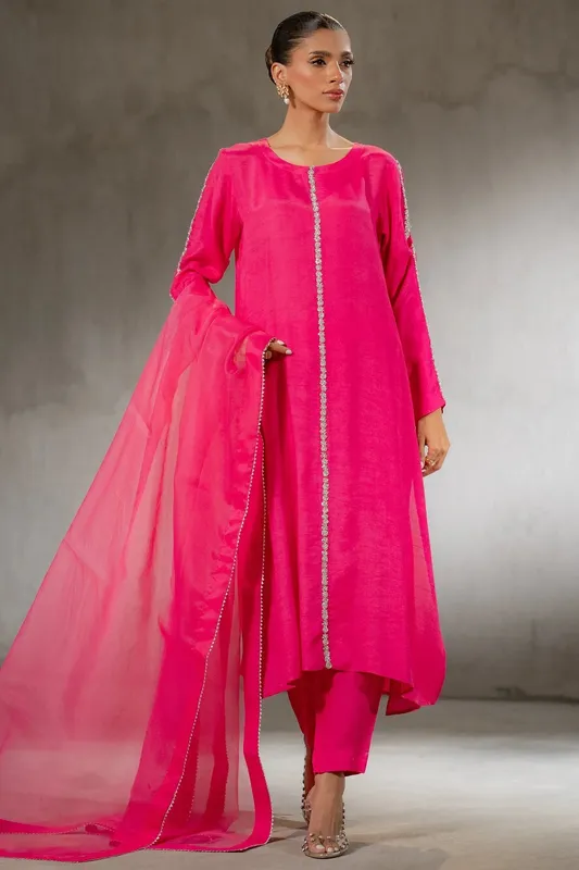 Ego Diva Premium Hot Pink Raw Silk – view 1 – Poshaq