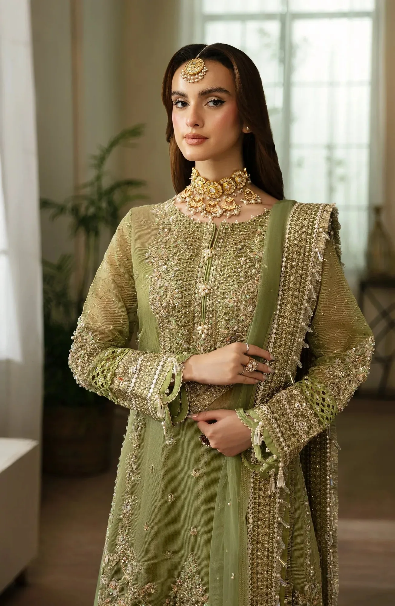 Eleshia Zarin Wedding Formals 24 Forest Green Raw Silk – view 4 – Poshaq
