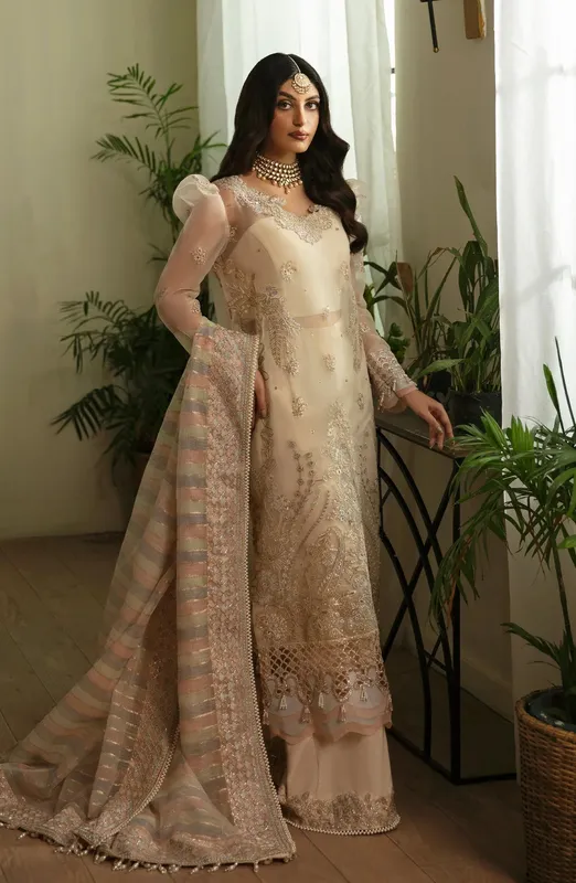 Eleshia Zarin Wedding Formals 24 Ivory Raw Silk – view 1 – Poshaq
