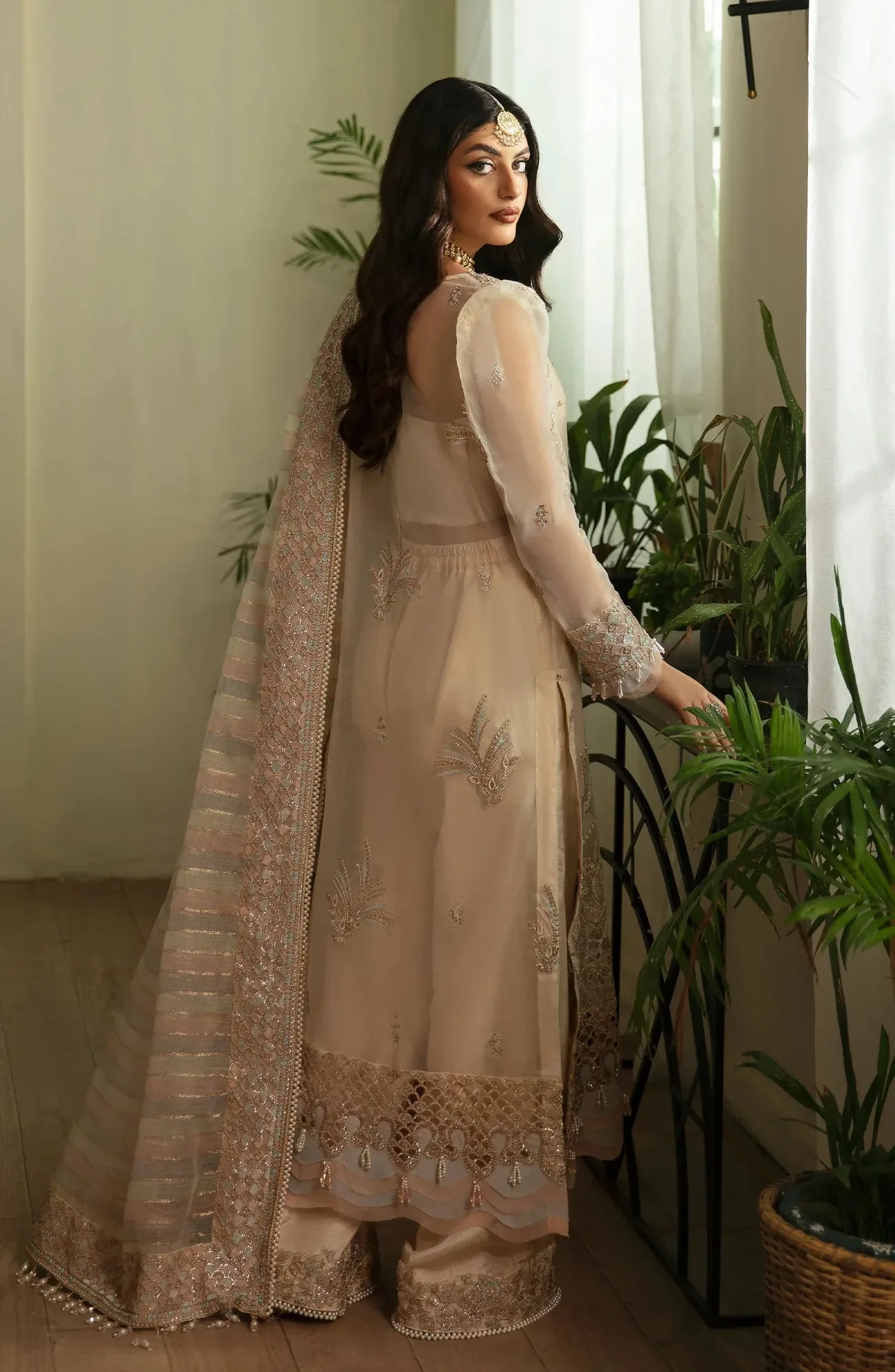 Eleshia Zarin Wedding Formals 24 Ivory Raw Silk – view 2 – Poshaq