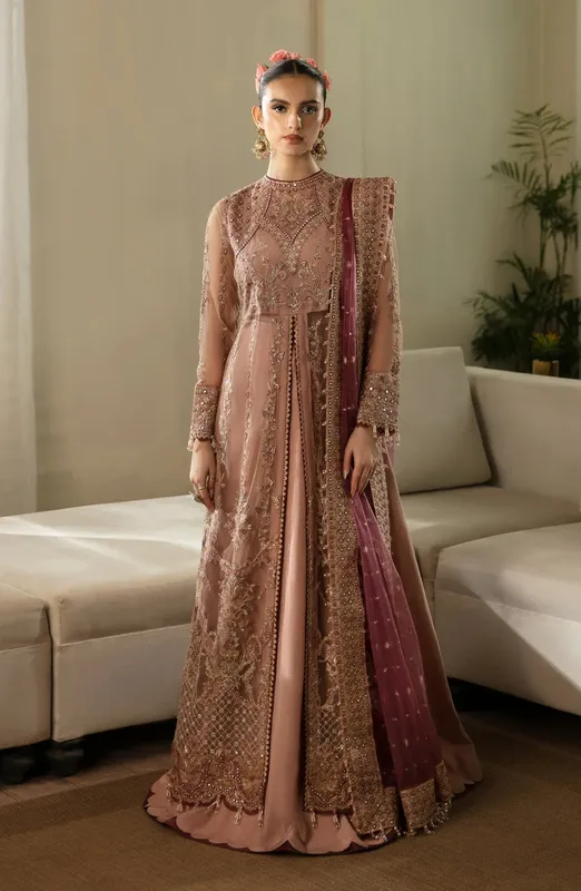 Eleshia Zarin Wedding Formals 24 Blush Pink Raw Silk – view 1 – Poshaq