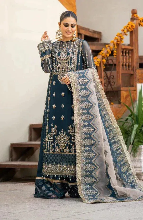 Eleshia Zarin Wedding Formals 23 Teal Raw Silk – view 1 – Poshaq