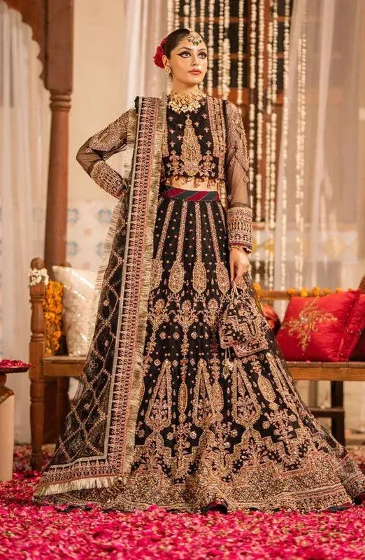 Eleshia Zarin Wedding Formals 23 Black Raw Silk – view 1 – Poshaq