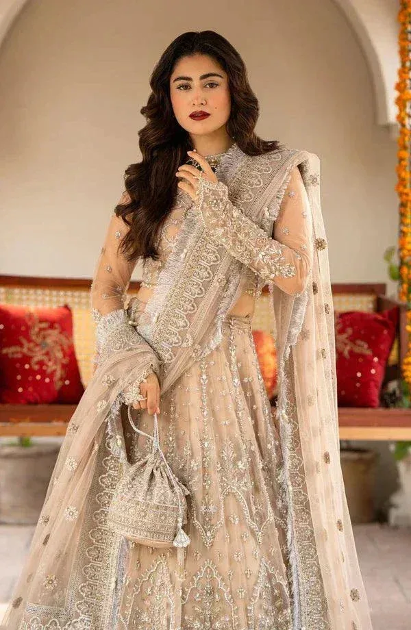 Eleshia Zarin Wedding Formals 23 Beige Raw Silk – view 3 – Poshaq