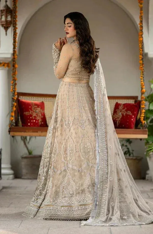 Eleshia Zarin Wedding Formals 23 Beige Raw Silk – view 6 – Poshaq