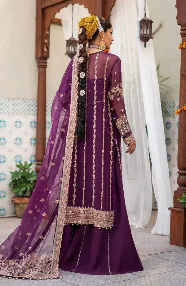 Eleshia Zarin Wedding Formals 23 Purple Raw Silk – view 3 – Poshaq