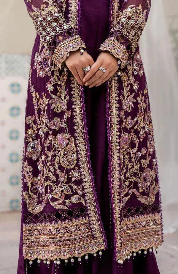 Eleshia Zarin Wedding Formals 23 Purple Raw Silk – view 5 – Poshaq