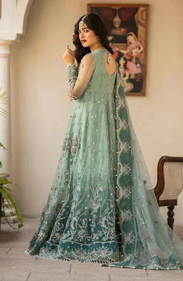 Eleshia Zarin Wedding Formals 23 Green Raw Silk – view 1 – Poshaq