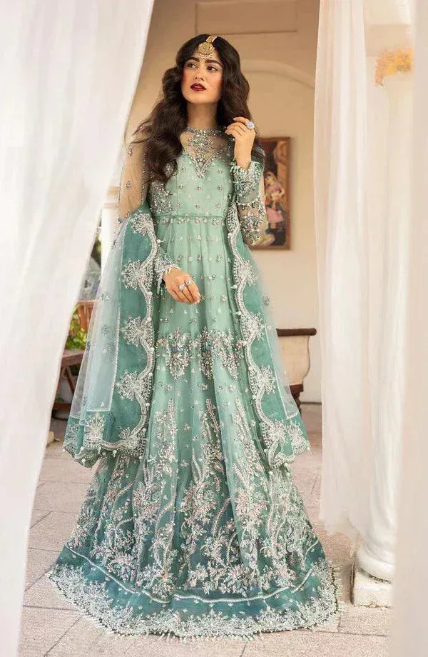 Eleshia Zarin Wedding Formals 23 Green Raw Silk – view 3 – Poshaq