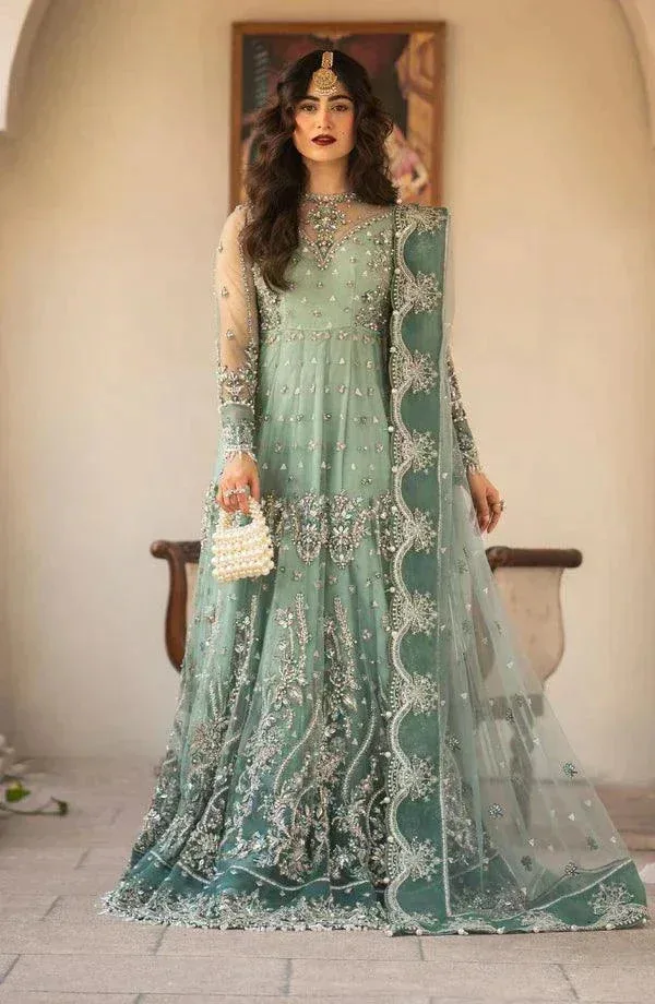 Eleshia Zarin Wedding Formals 23 Green Raw Silk – view 9 – Poshaq