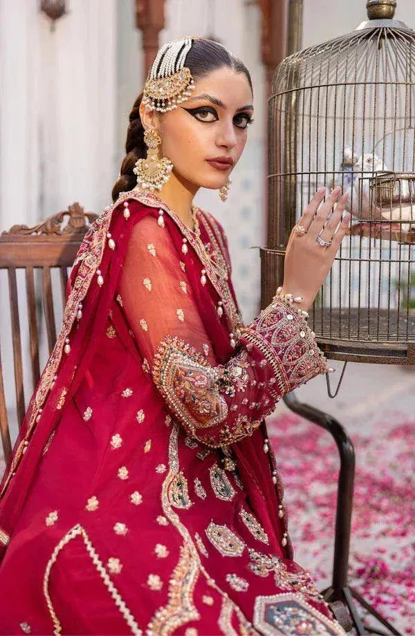 Eleshia Zarin Wedding Formals 23 Red Raw Silk – view 6 – Poshaq