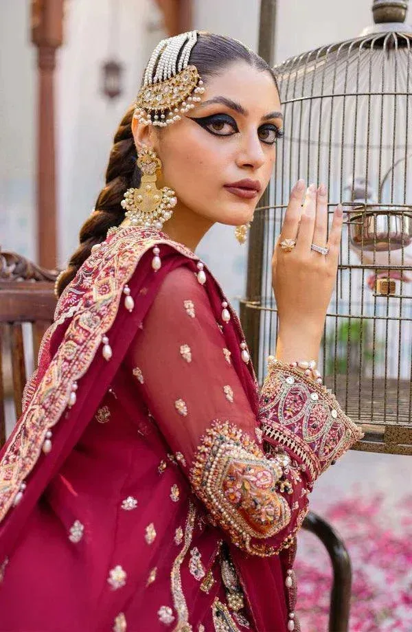 Eleshia Zarin Wedding Formals 23 Red Raw Silk – view 7 – Poshaq