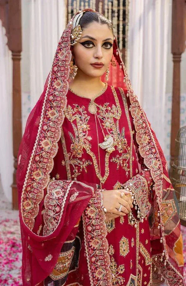 Eleshia Zarin Wedding Formals 23 Red Raw Silk – view 9 – Poshaq