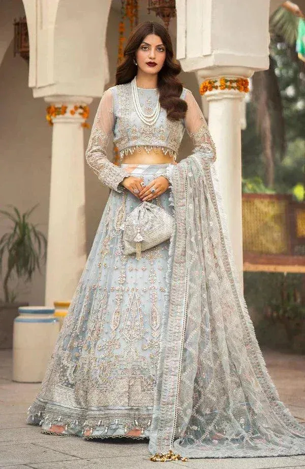 Eleshia Zarin Wedding Formals 23 Blue Raw Silk – view 1 – Poshaq