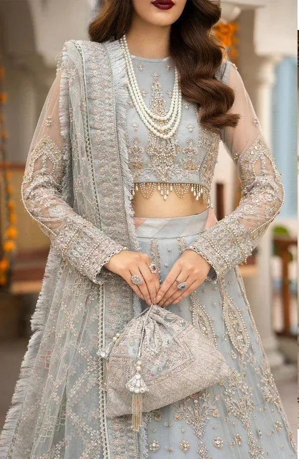 Eleshia Zarin Wedding Formals 23 Blue Raw Silk – view 2 – Poshaq