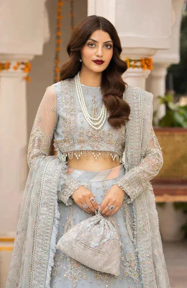 Eleshia Zarin Wedding Formals 23 Blue Raw Silk – view 4 – Poshaq