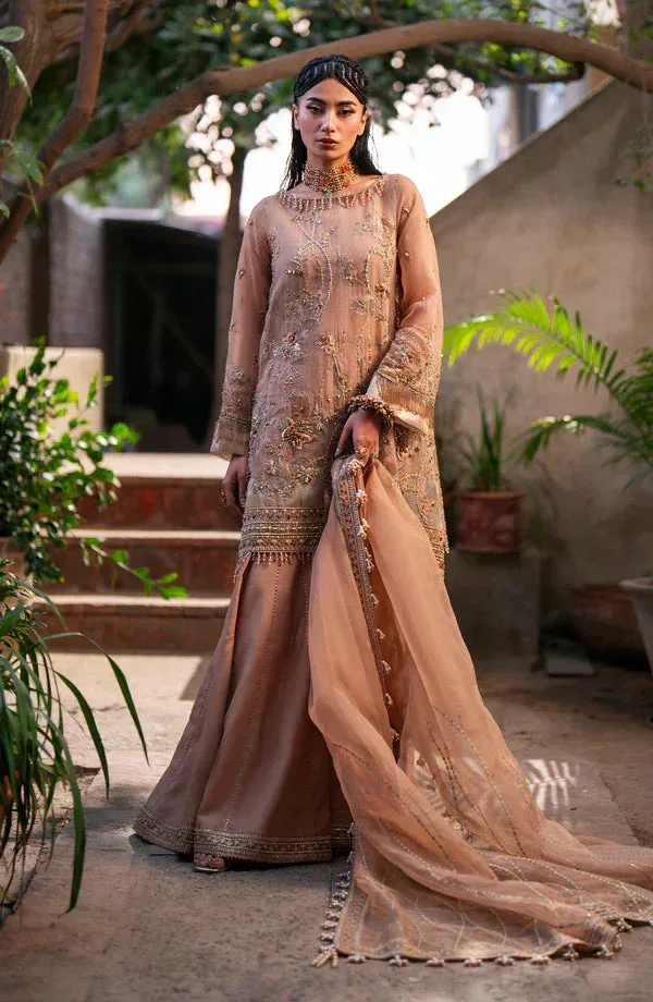Eleshia Khatoon Wedding Formals Pink Raw Silk – view 10 – Poshaq