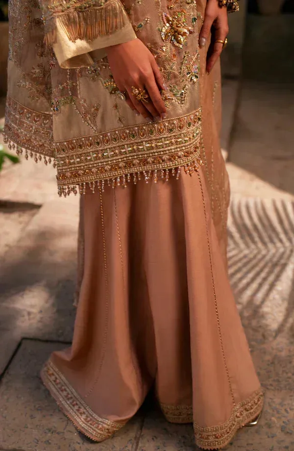 Eleshia Khatoon Wedding Formals Pink Raw Silk – view 4 – Poshaq