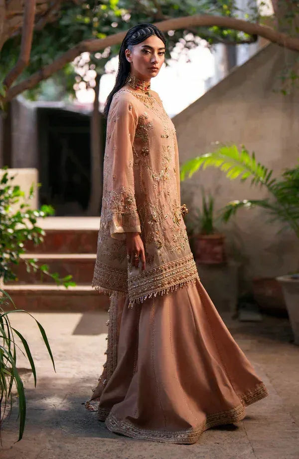 Eleshia Khatoon Wedding Formals Pink Raw Silk – view 6 – Poshaq