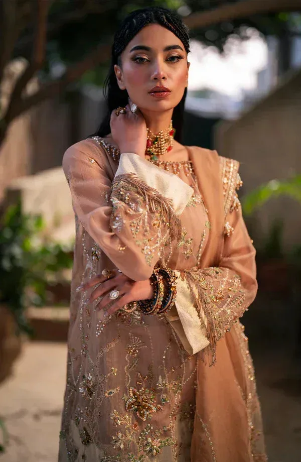 Eleshia Khatoon Wedding Formals Pink Raw Silk – view 8 – Poshaq