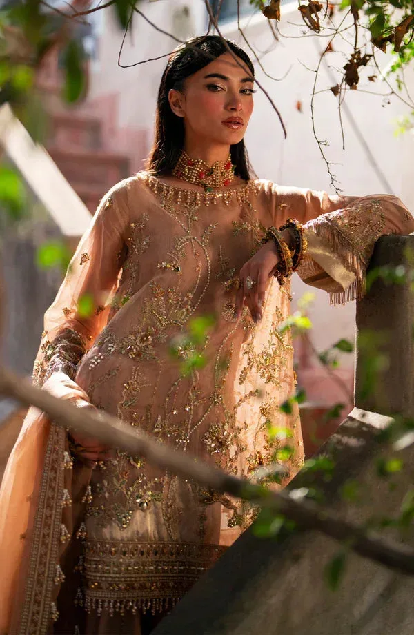 Eleshia Khatoon Wedding Formals Pink Raw Silk – view 9 – Poshaq