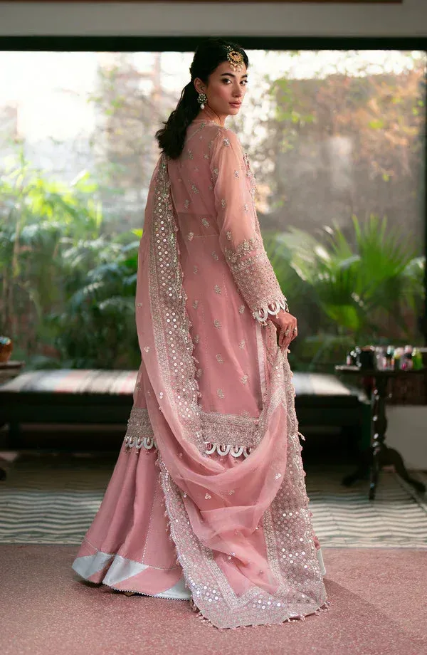 Eleshia Khatoon Wedding Formals Pink Raw Silk – view 2 – Poshaq