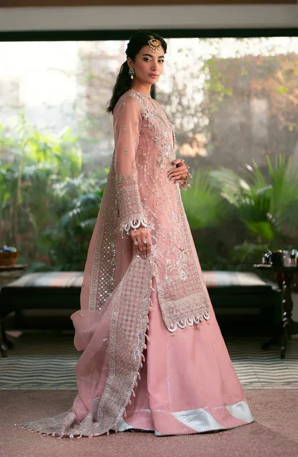Eleshia Khatoon Wedding Formals Pink Raw Silk – view 6 – Poshaq