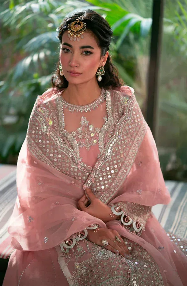 Eleshia Khatoon Wedding Formals Pink Raw Silk – view 8 – Poshaq