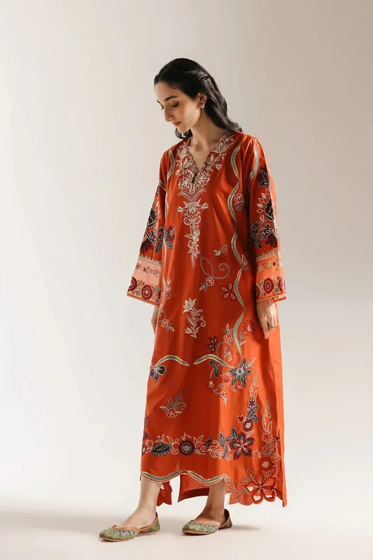Ethnic Rozana Collection 25 Orange – view 1 – Poshaq