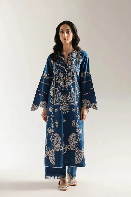 Ethnic Rozana Collection 25 Regal Blue – view 1 – Poshaq