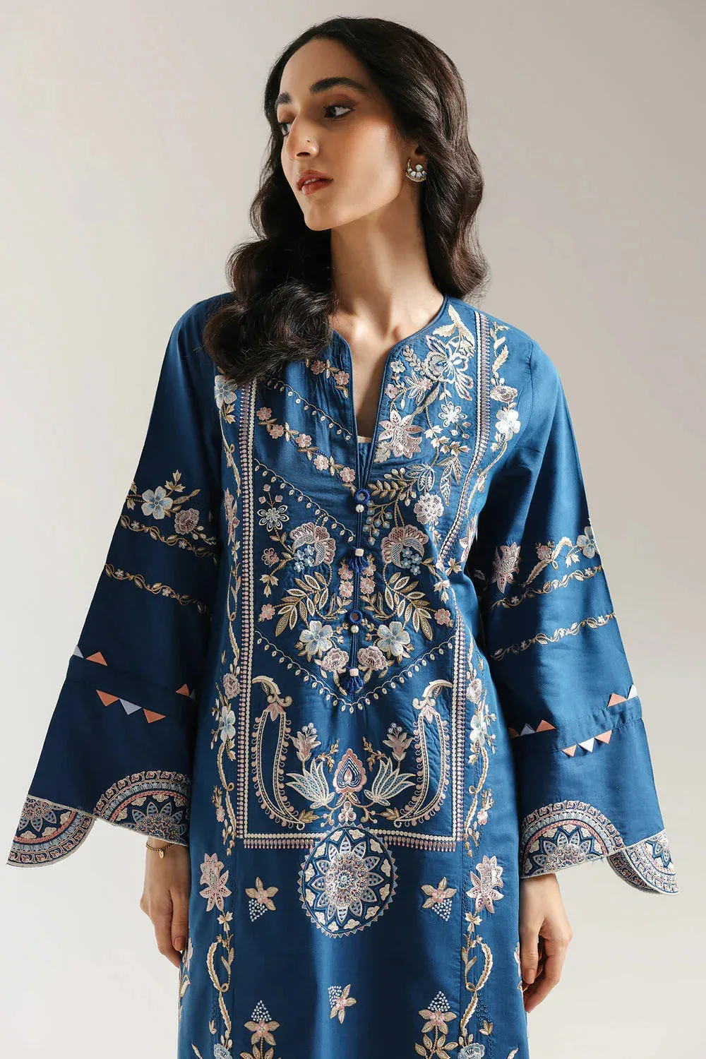 Ethnic Rozana Collection 25 Regal Blue – view 3 – Poshaq