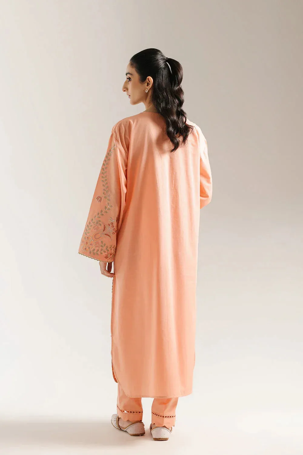 Ethnic Rozana Collection 25 Pale Peach – view 2 – Poshaq