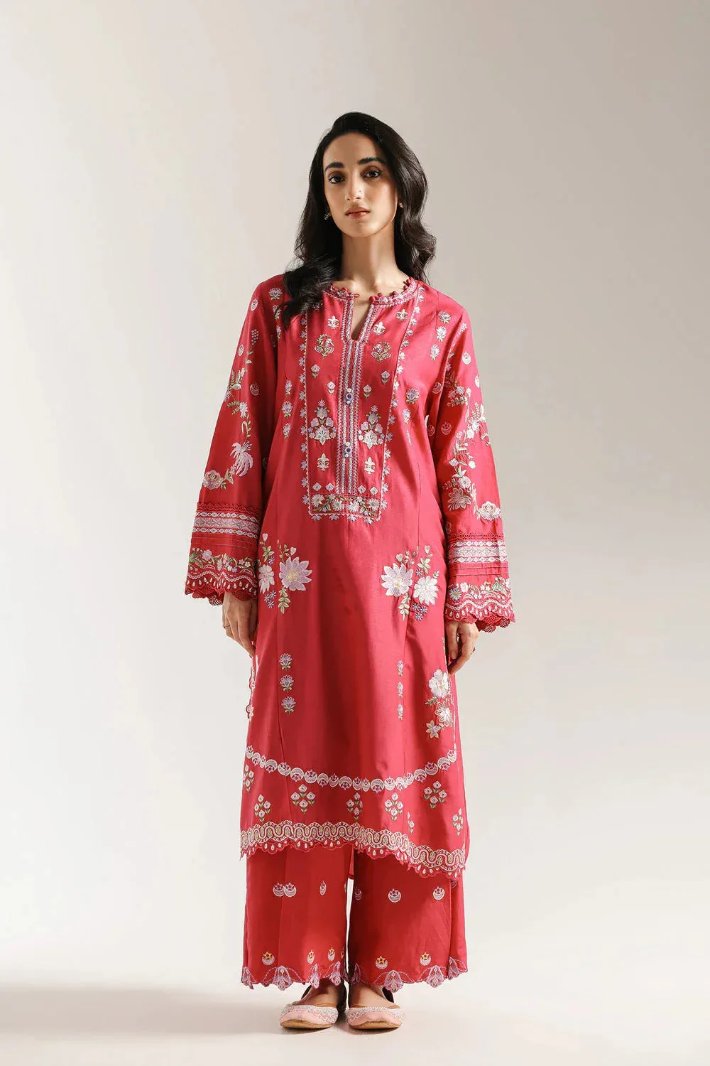 Ethnic Rozana Collection 25 red – view 4 – Poshaq