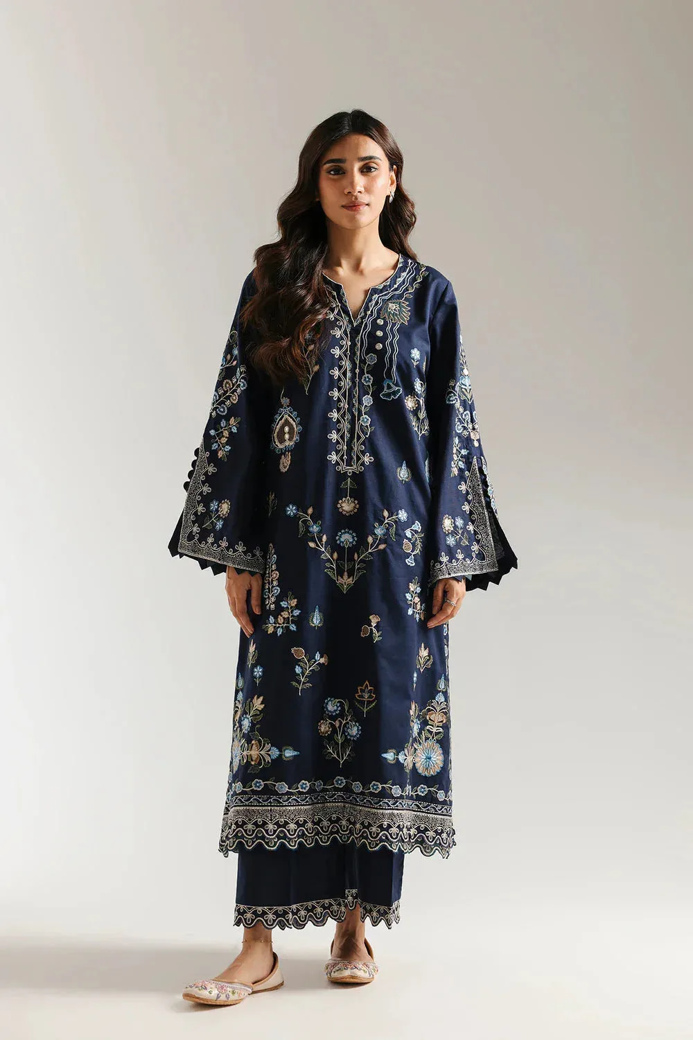 Ethnic Rozana Collection 25 Navy Blue – view 4 – Poshaq
