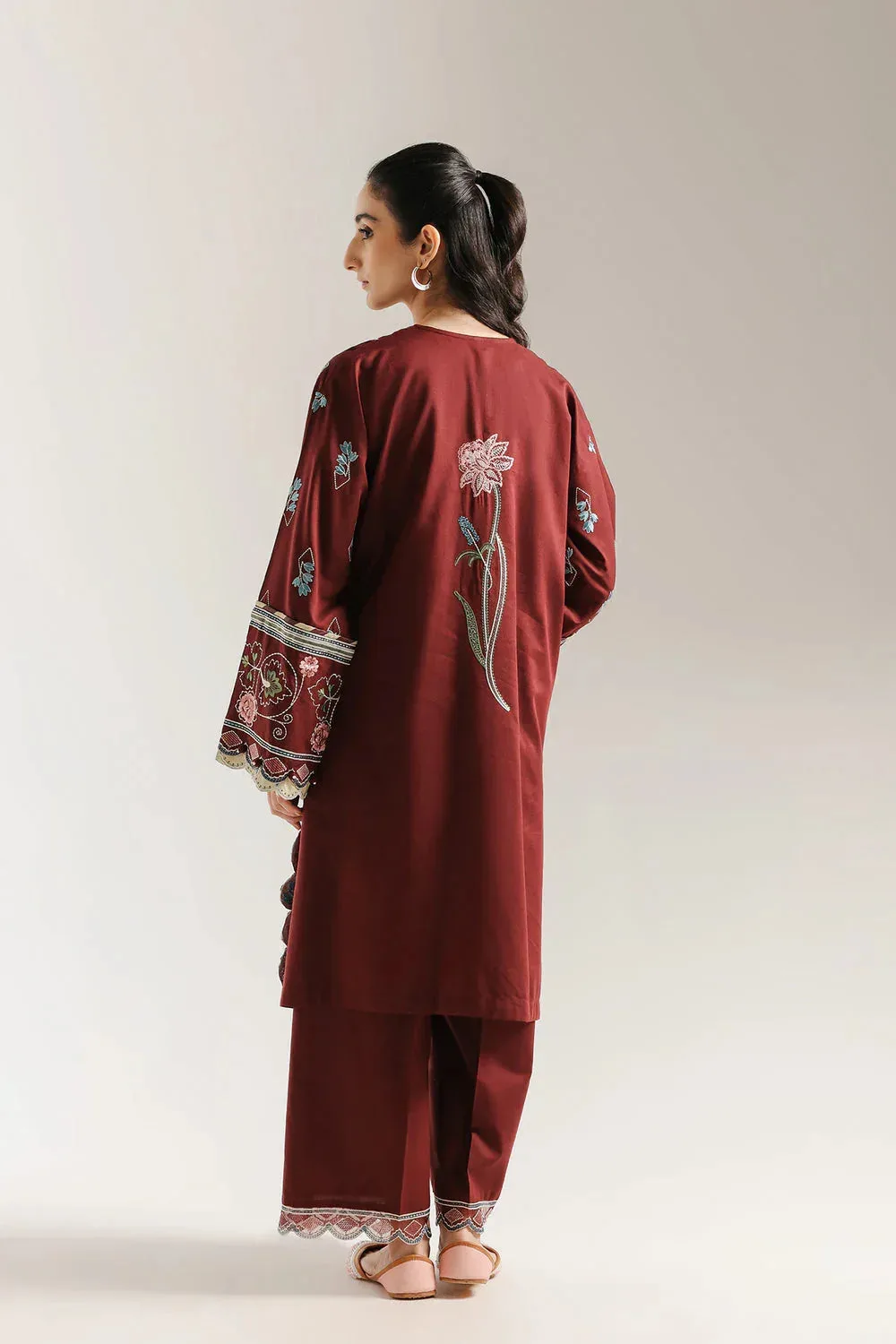 Ethnic Rozana Collection 25 Wine – view 2 – Poshaq