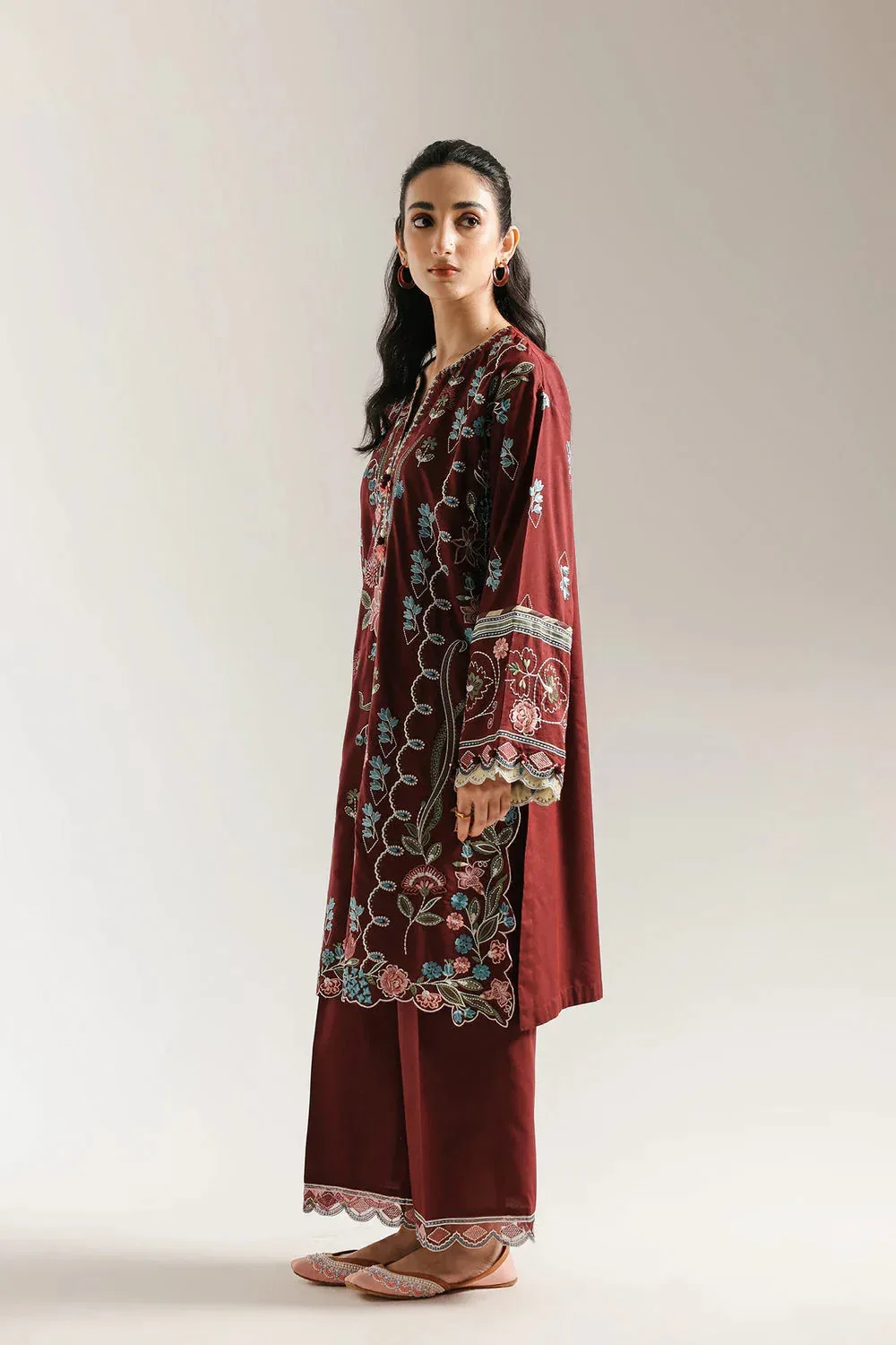 Ethnic Rozana Collection 25 Wine – view 3 – Poshaq