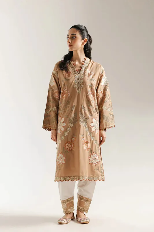 Ethnic Rozana Collection 25 Light Brown – view 1 – Poshaq