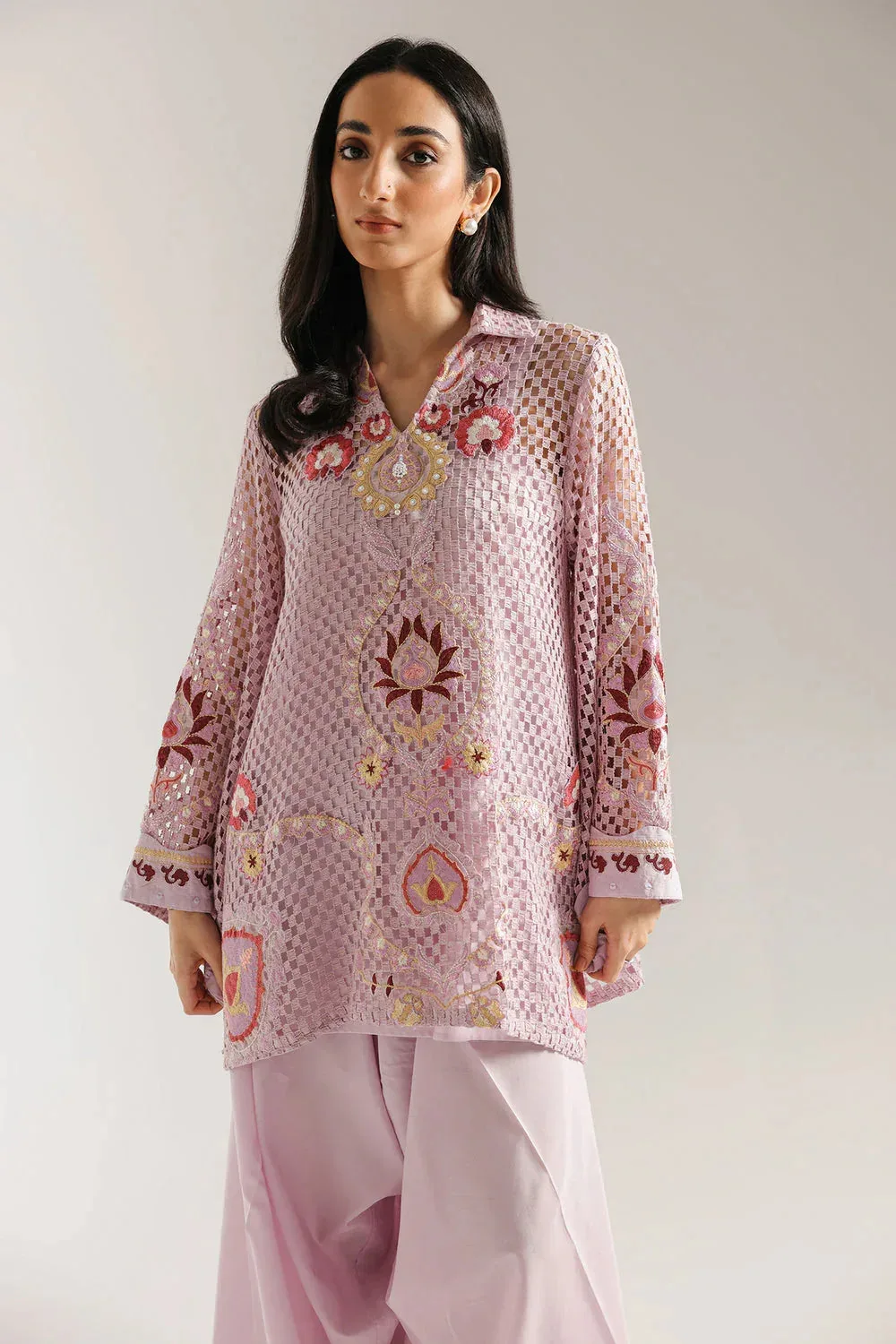 Ethnic Rozana Collection 25 Lilac – view 3 – Poshaq