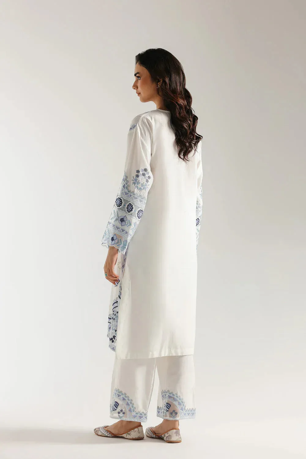 Ethnic Rozana Collection 25 White – view 2 – Poshaq