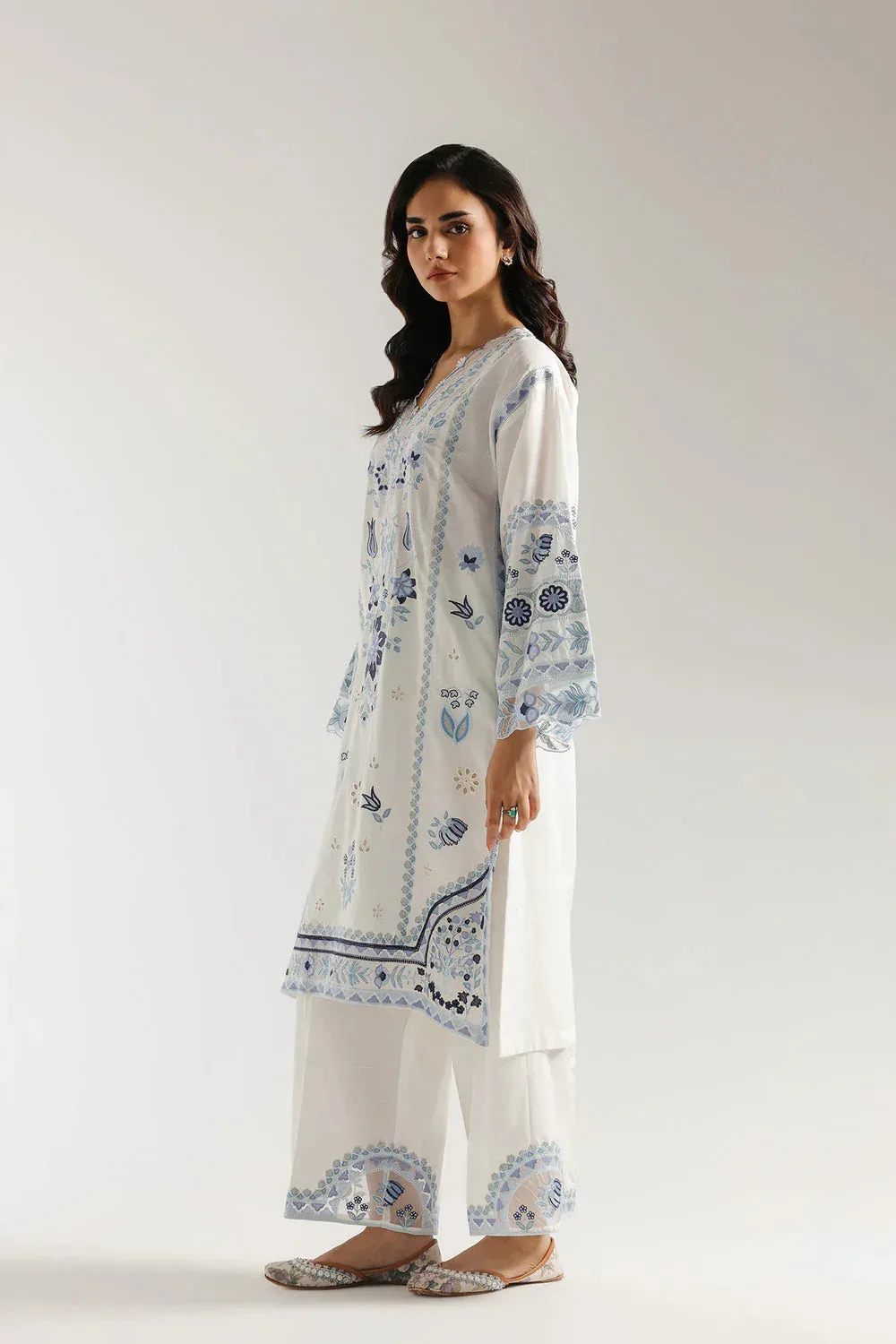 Ethnic Rozana Collection 25 White – view 4 – Poshaq