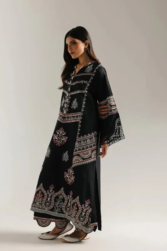 Ethnic Rozana Collection 25 Black – view 1 – Poshaq