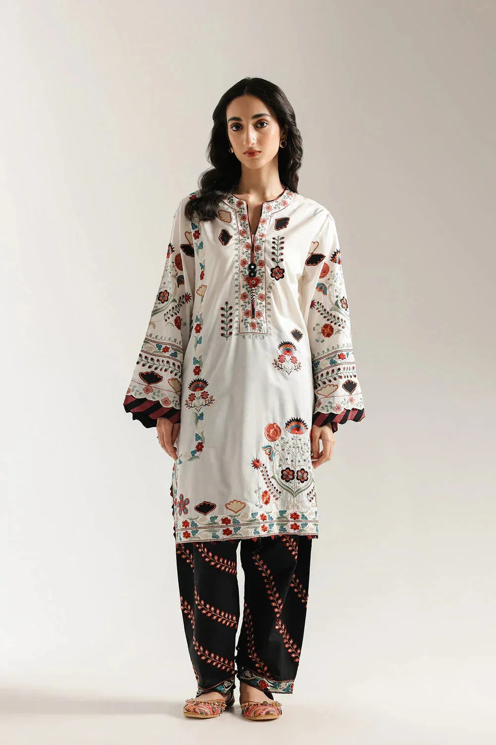 Ethnic Rozana Collection 25 White – view 1 – Poshaq