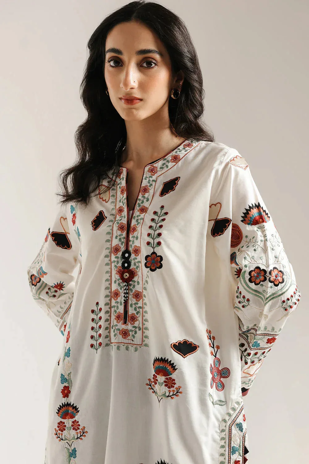 Ethnic Rozana Collection 25 White – view 4 – Poshaq