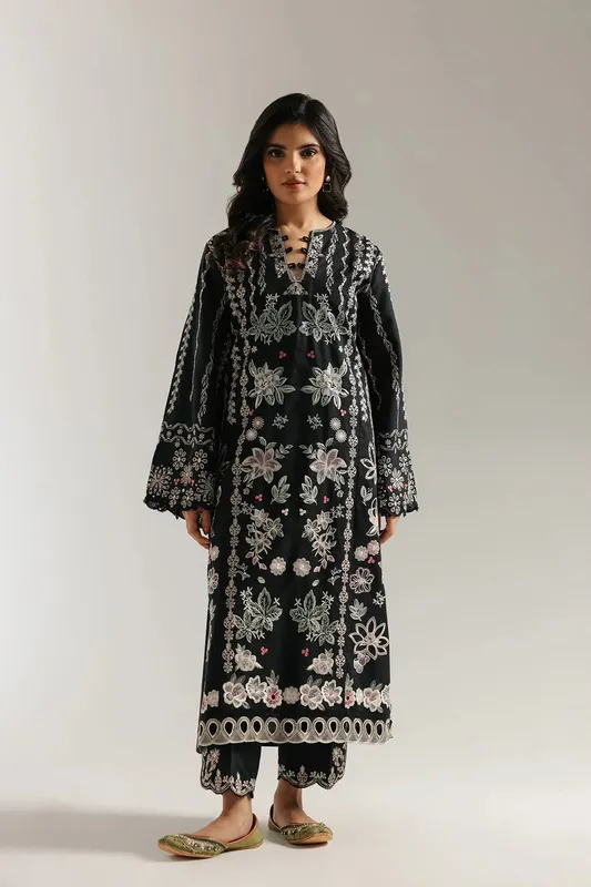 Ethnic Rozana Collection 25 Black – view 1 – Poshaq