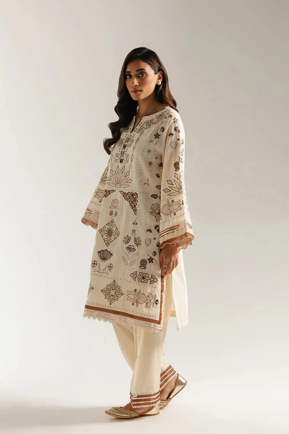 Ethnic Rozana Collection 25 Beige – view 1 – Poshaq