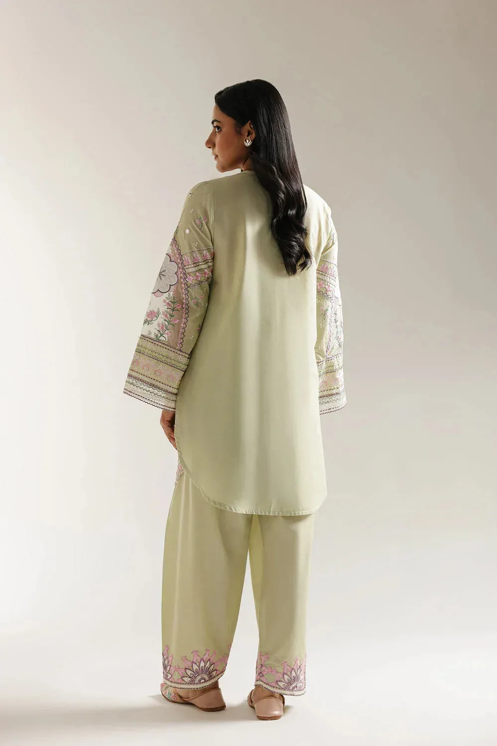 Ethnic Rozana Collection 25 Pistachio Green – view 2 – Poshaq