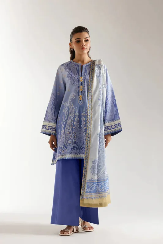Ethnic Spring Summer 25 Blue Cambric – view 1 – Poshaq